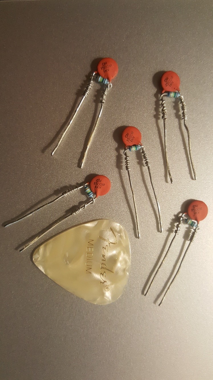 6 Treble Bleed Kit Mods-Premium Components -Compact Size - Strat, Tele, Humbucks