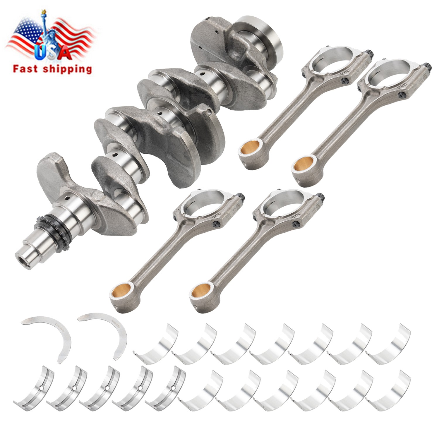 Crankshaft Con Rods & Bearing Set For Hyundai Elantra Tucson KIA Soul Forte 2.0L