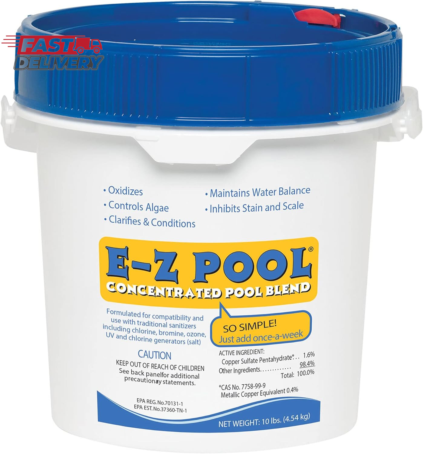 E-Z Pool Weekly All in 1 Concentrated Outdoor Swimming Pool Care Solution Blend