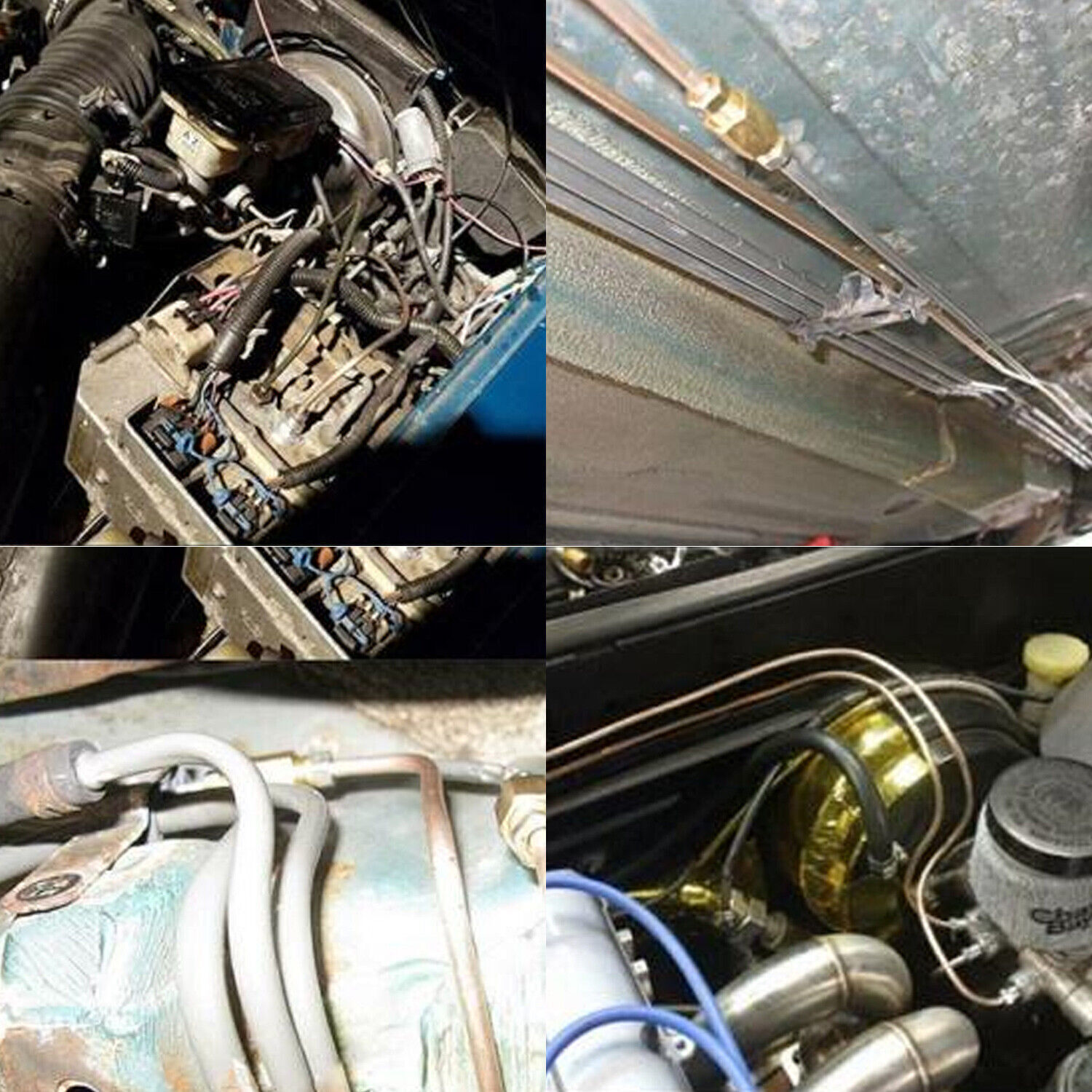 2× Copper Nickel Brake Line Tubing Kit 3/16″ OD 25FT Coil Roll All Size Fitting