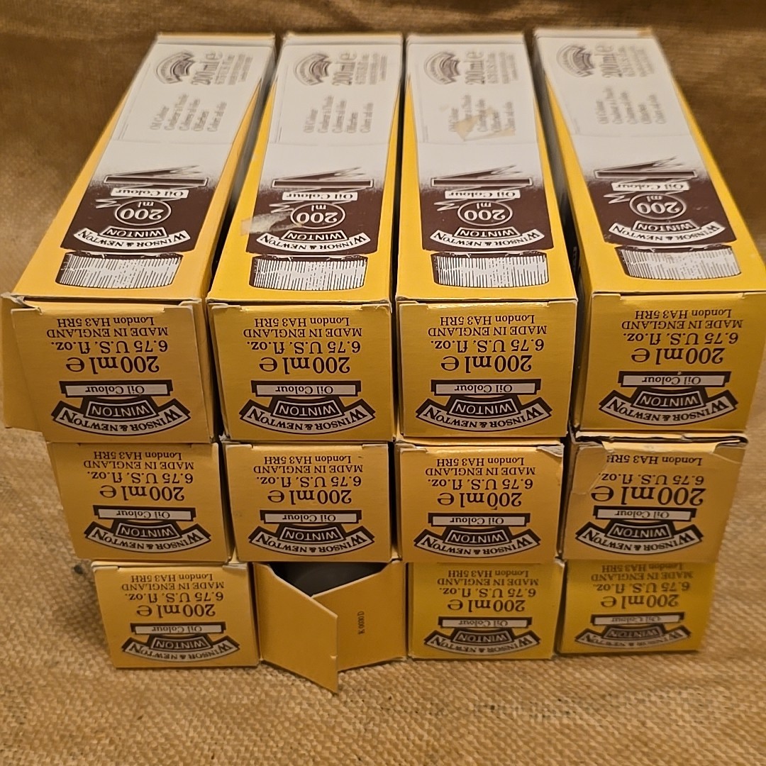 Winsor & Newton Oil Paints 12 Multi Colors 200ml 6.75 fl. oz Each