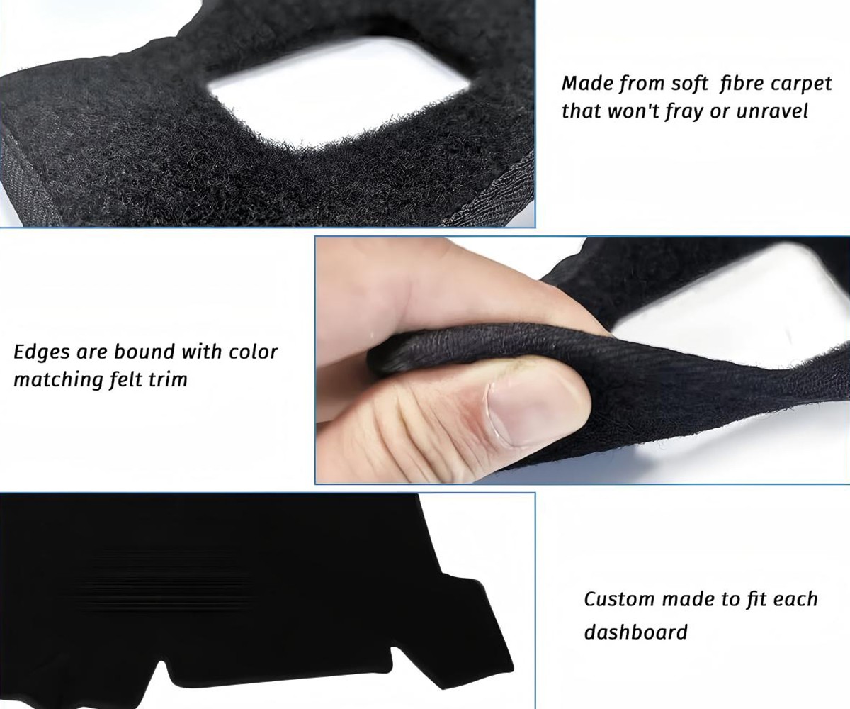 Black Dashboard Pad Dash Cover Mat Fit Chevy Silverado Tahoe Suburban 2001-2006