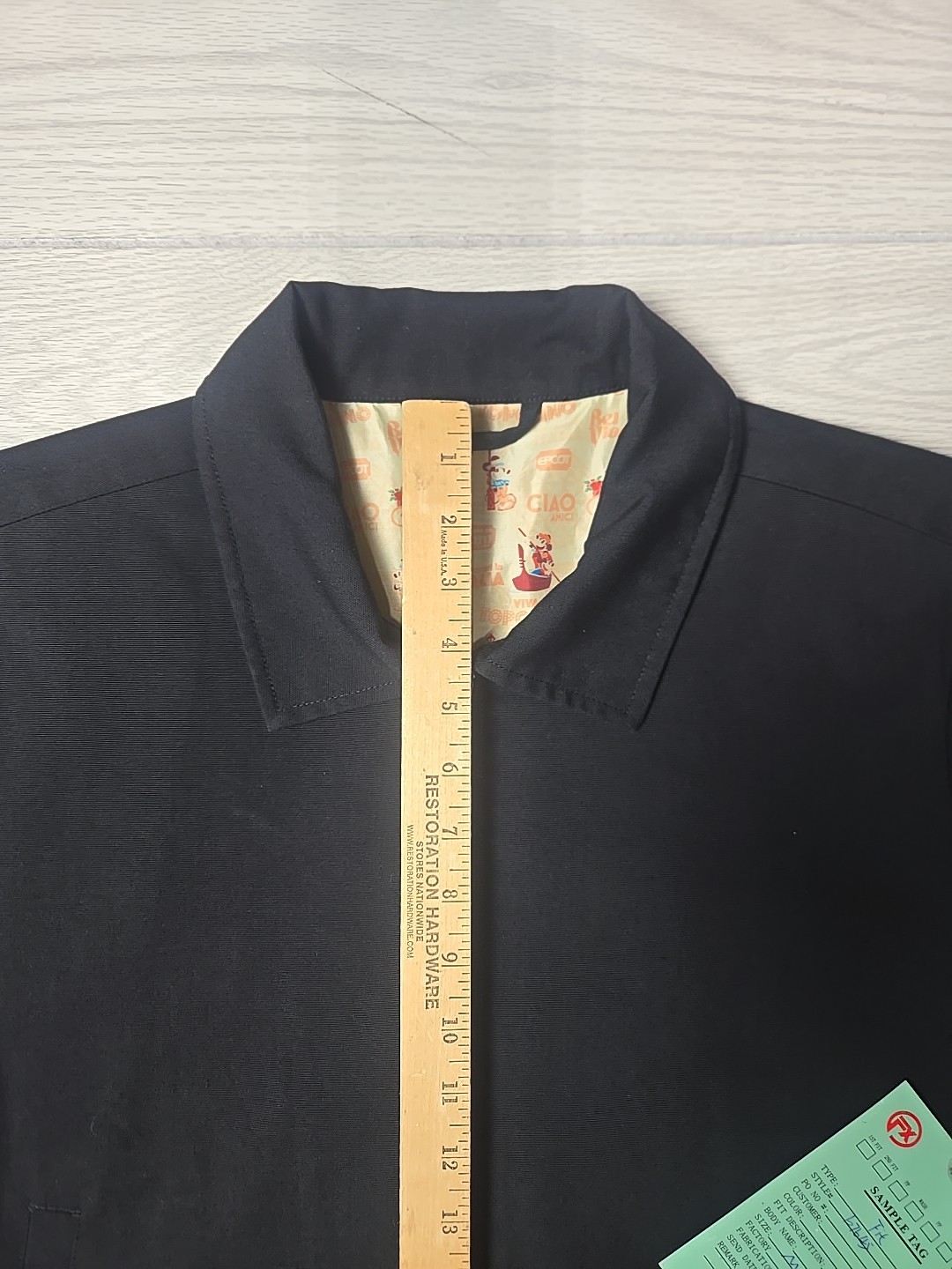 Walt Disney World Epcot Center Jacket Medium Sample Tagged Italy Satin Lined