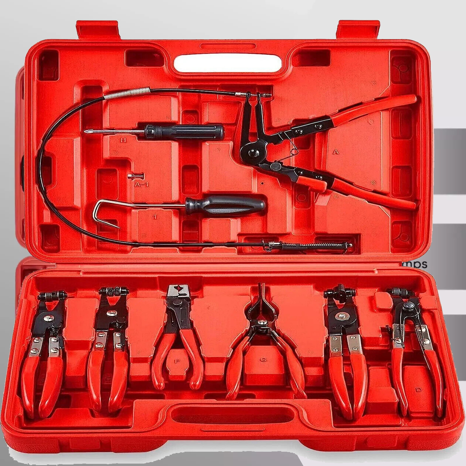 Hose Clamp Clip Remover Pliers Wire Long Reach Kit Fuel Oil Water Hose Tool USA