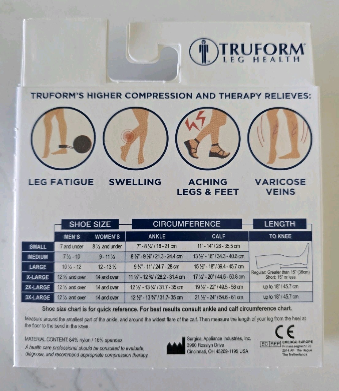 Truform Leg Health Compression Socks – Unisex, Firm Support (20-30 mmHg) 38865