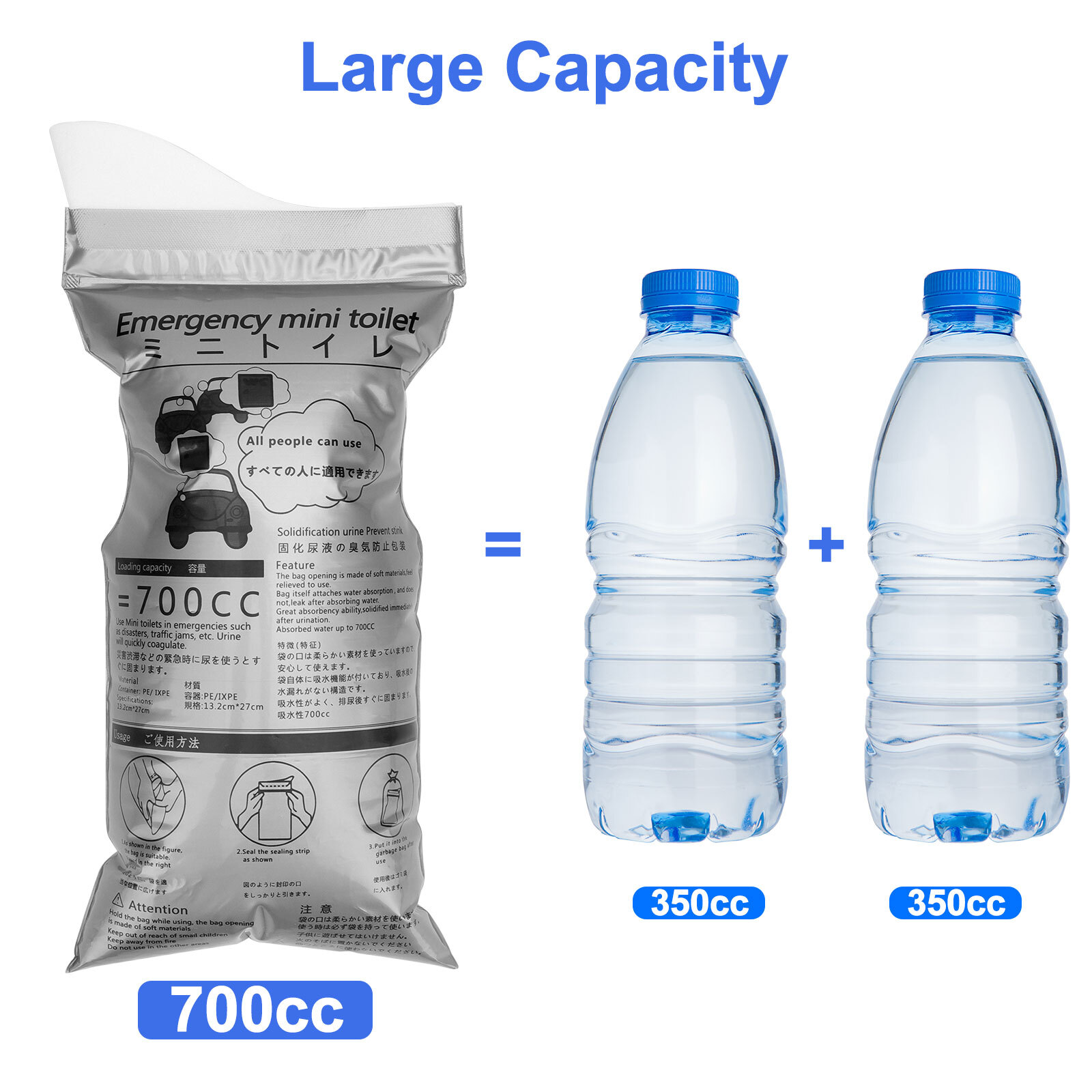 20pcs Disposable Emergency Urinal Vomit Bag Portable Camping Travel Pee Bags