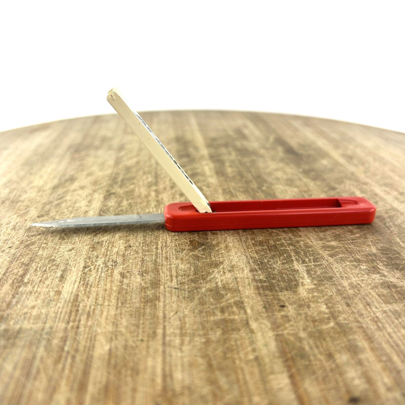 Vintage Advertising Pocket Knife USA Slide Open AC Delco Never Used Red