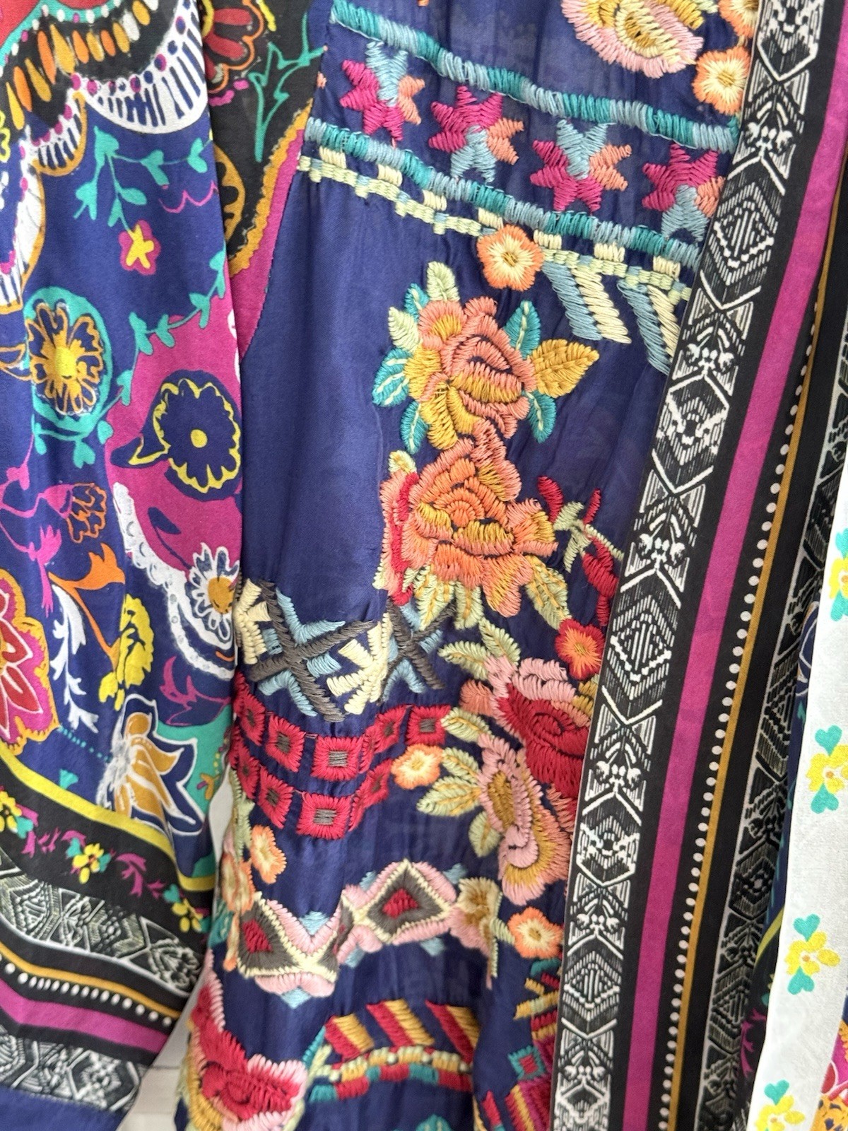 New With Tag Johnny Was Hanna Silk Kimono XS (2-6)