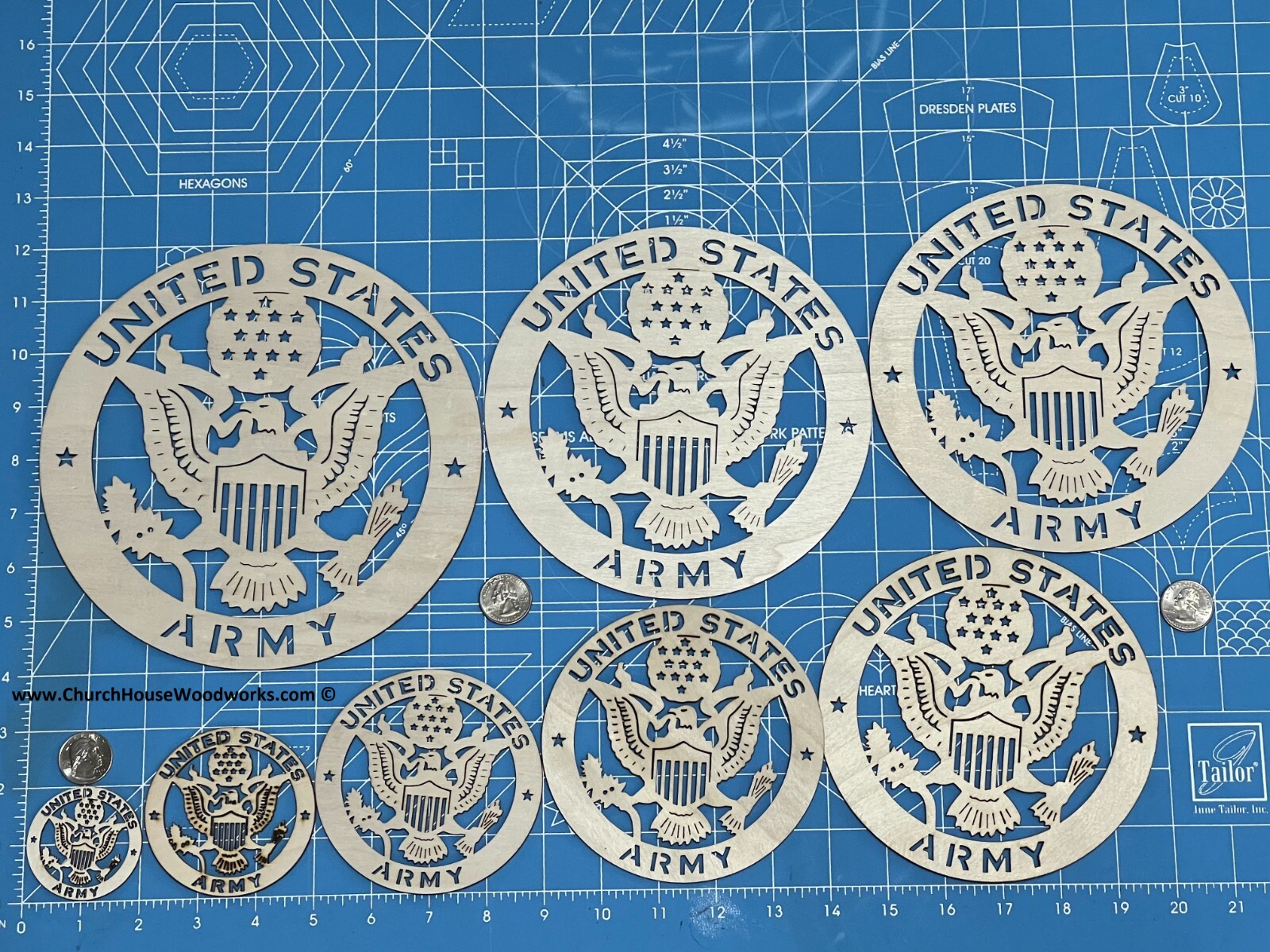 Wood Air Force Laser Cut Military Insignia Emblem Logo Plaque US Armed Forces