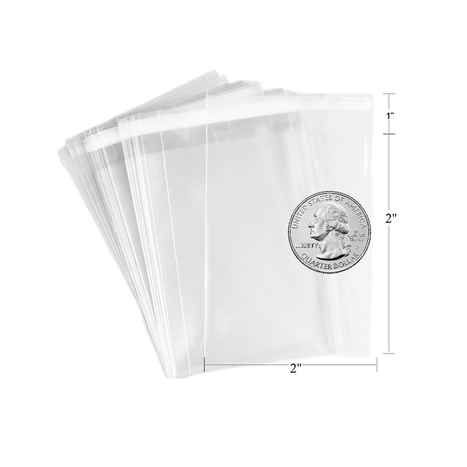 100pc 2Mil Clear Flat Re-Sealable Food Grade Cellophane OPP Bags for Candy,...