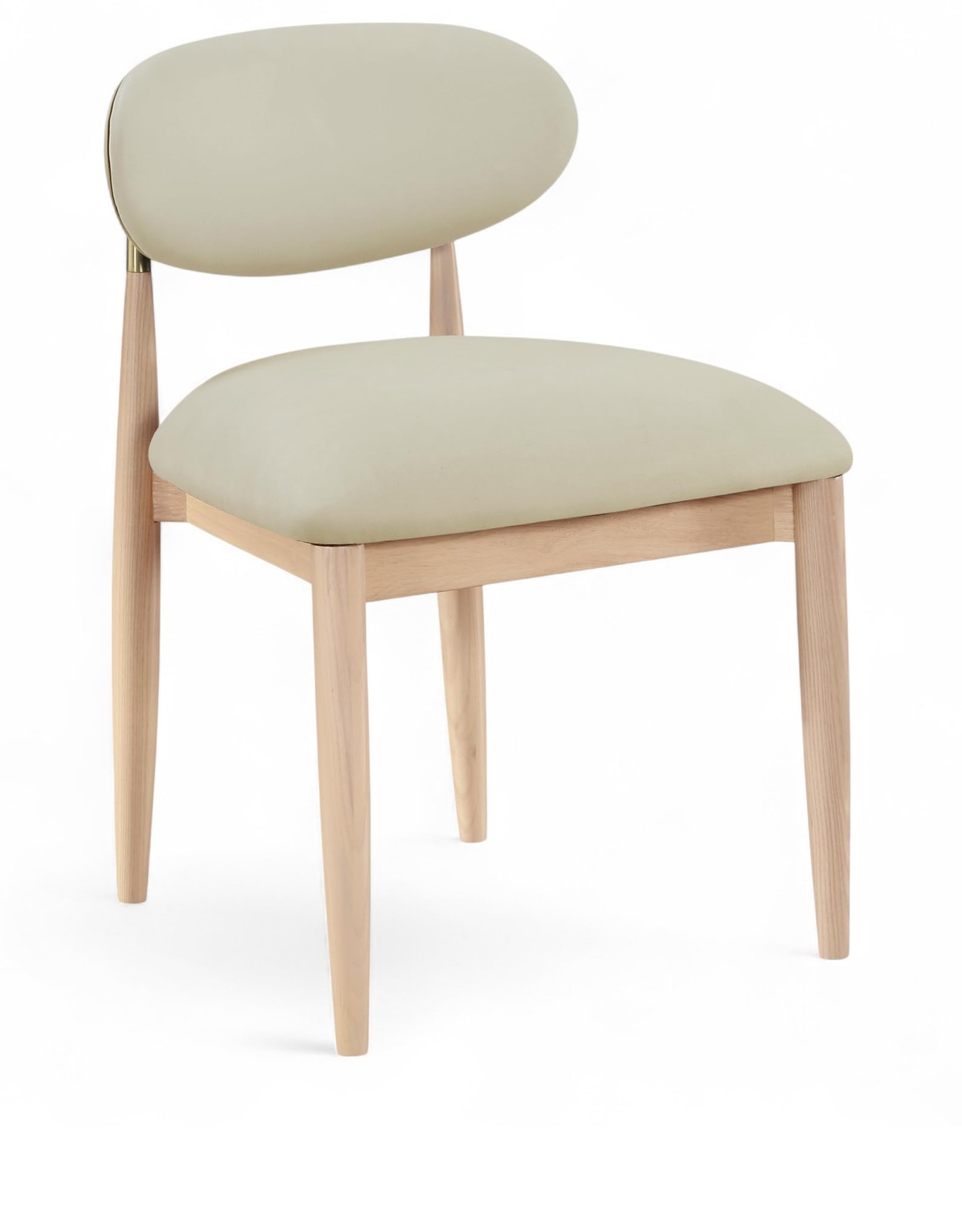 Meridian Furniture Riccio Taupe Vegan Leather Dining Side Chair (Set of 2) -m