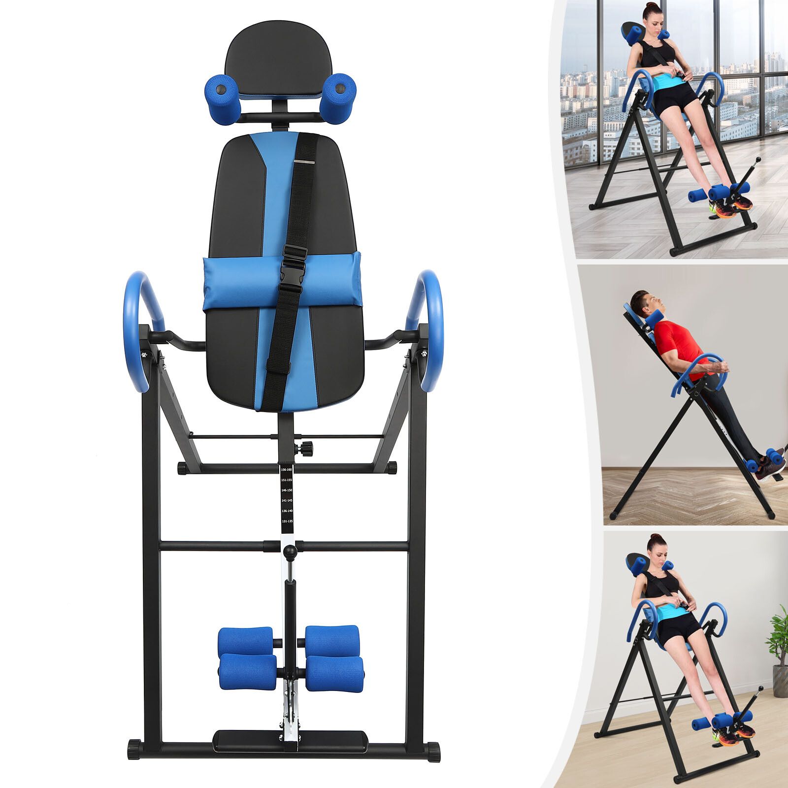 Therapy Pad Back Pain Relief Fitness Inversion Table Teeter Stretcher Machine US