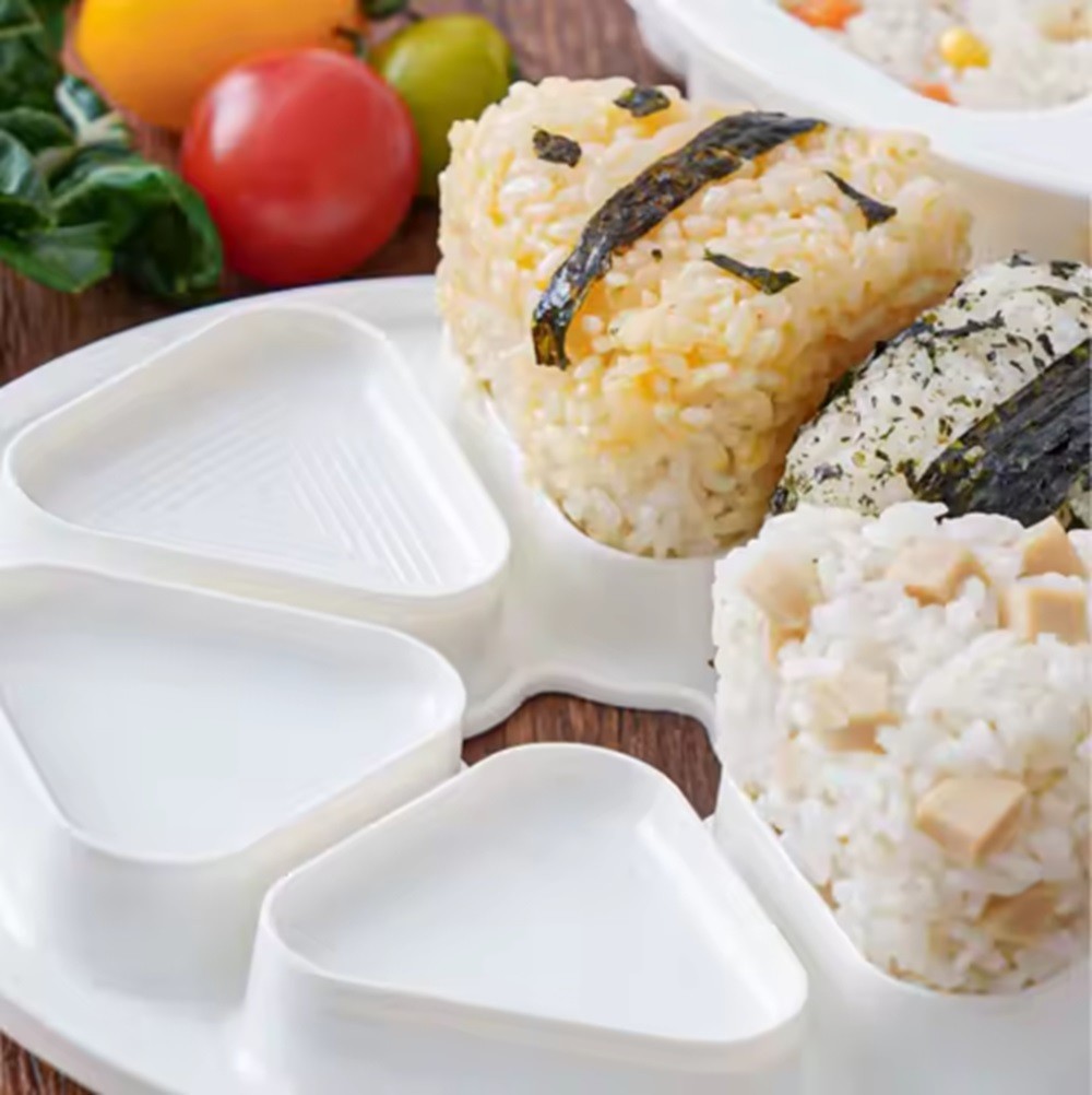 6-in-1 Onigiri Mold–Multifunctional Triangle Sushi Rice Ball Maker & Storage Set