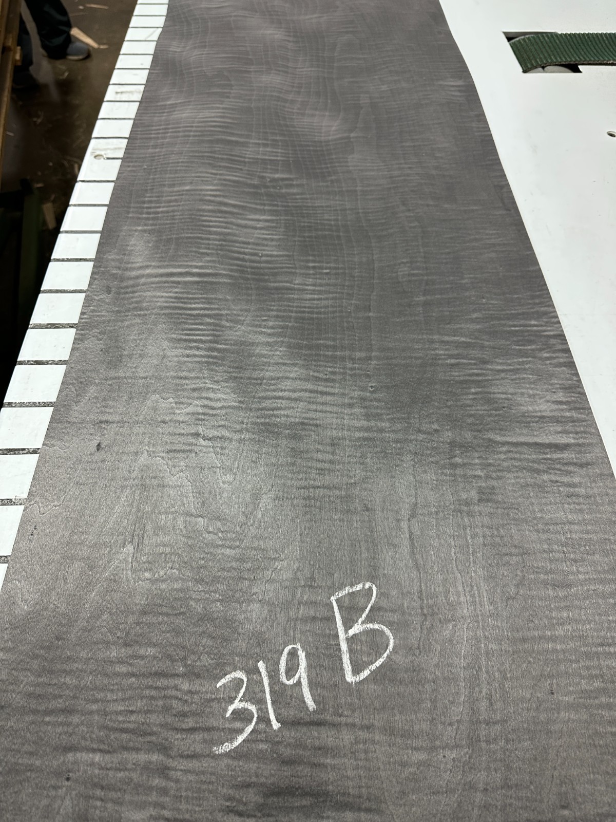 Smoked Grey Figured Maple Raw Wood Veneer 3 sheets 108'' x 19'' 319B