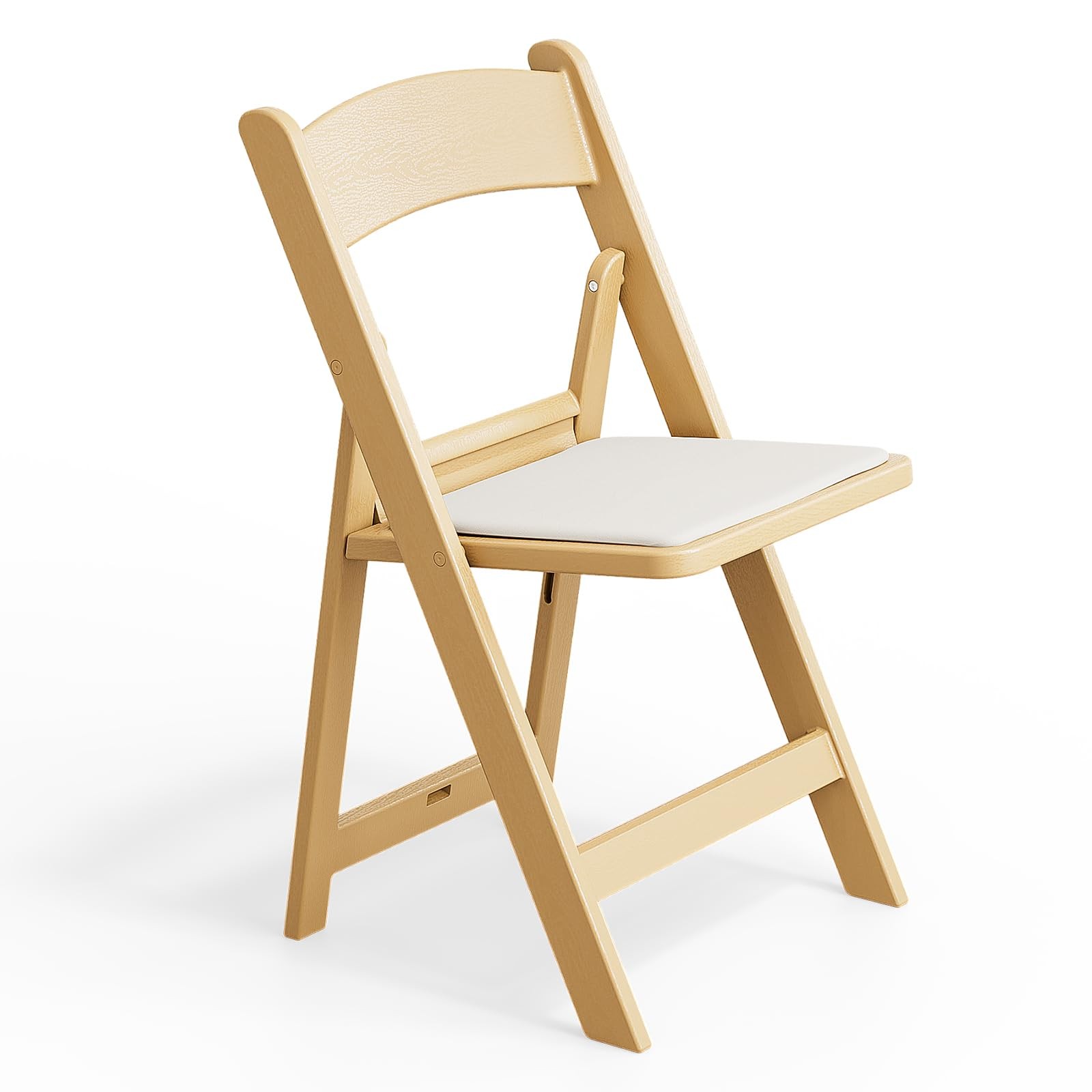 Resin Folding Chairs with Cushion, Foldable Plastic Chair with Comfortable Padd