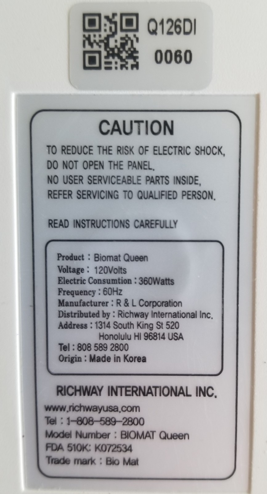 Queen Biomat 7000MX Controller