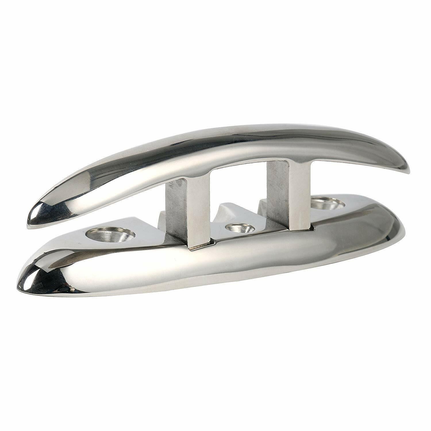 4 Pack Boat Cleat 6" 316 Stainless Steel Folding Cleat Flip Up Dock Rope Cleat