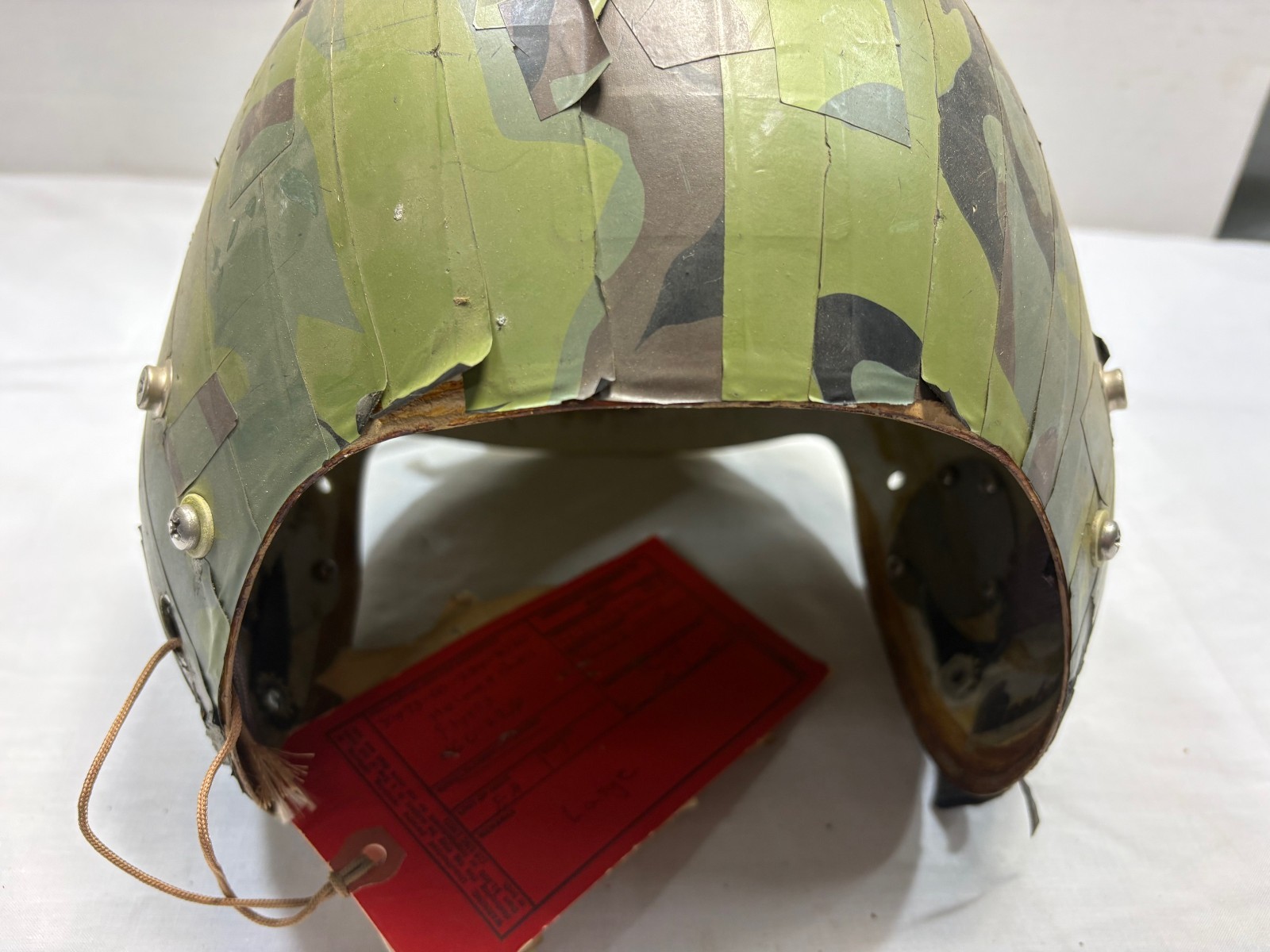 B-52 Camo Hgu-22 Flight Helmet Shell, used-demil Large semi Tape/bayos