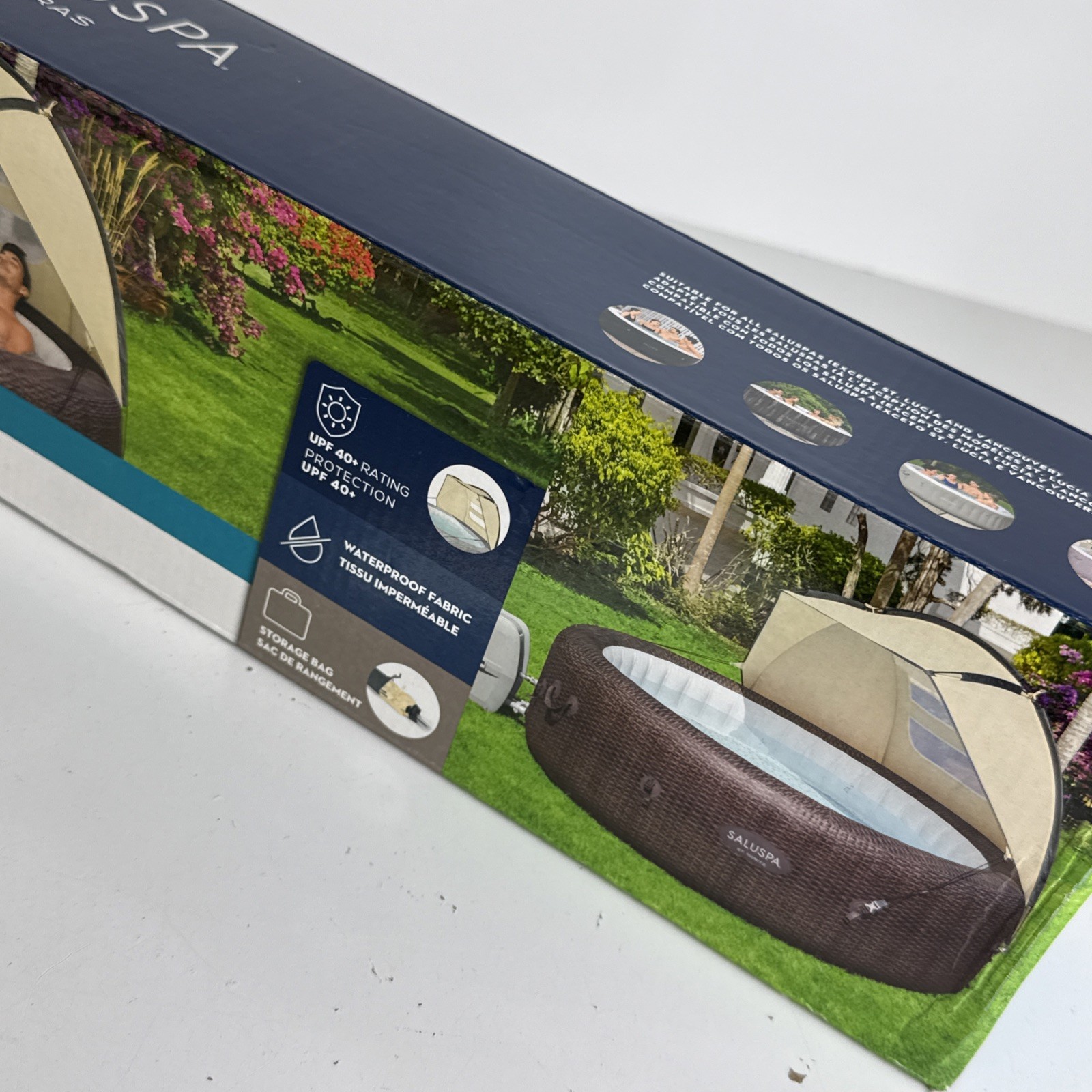 Bestway Small Sun Shade Canopy Accessory for Inflatable Hot Tub Spas