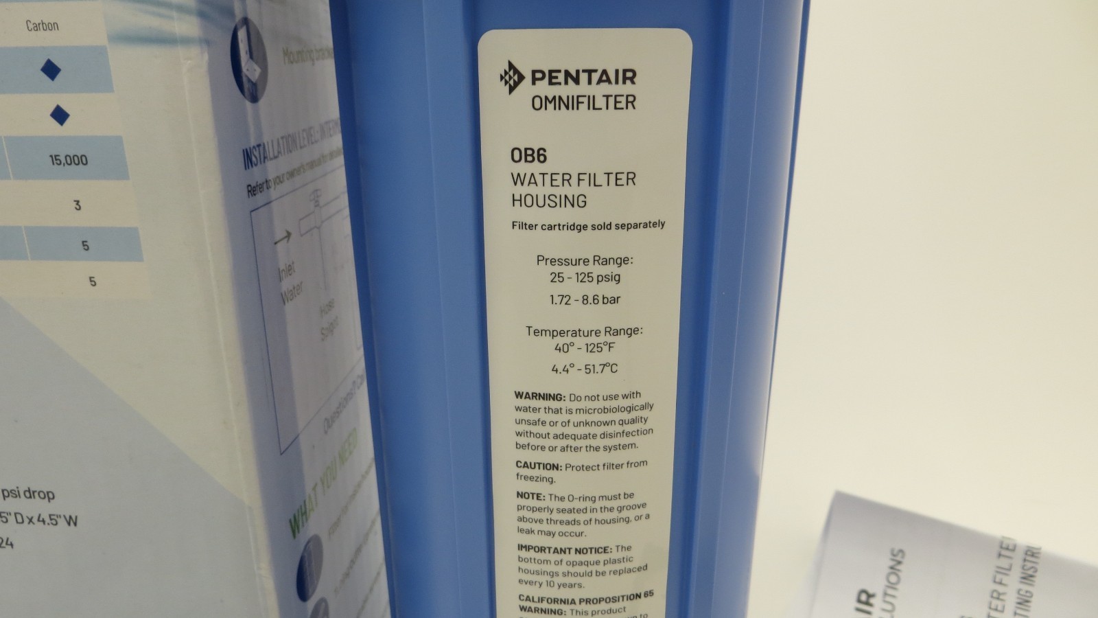 Pentair OMNIFilter Whole Home 10" Standard Big OB6 Water filter housing