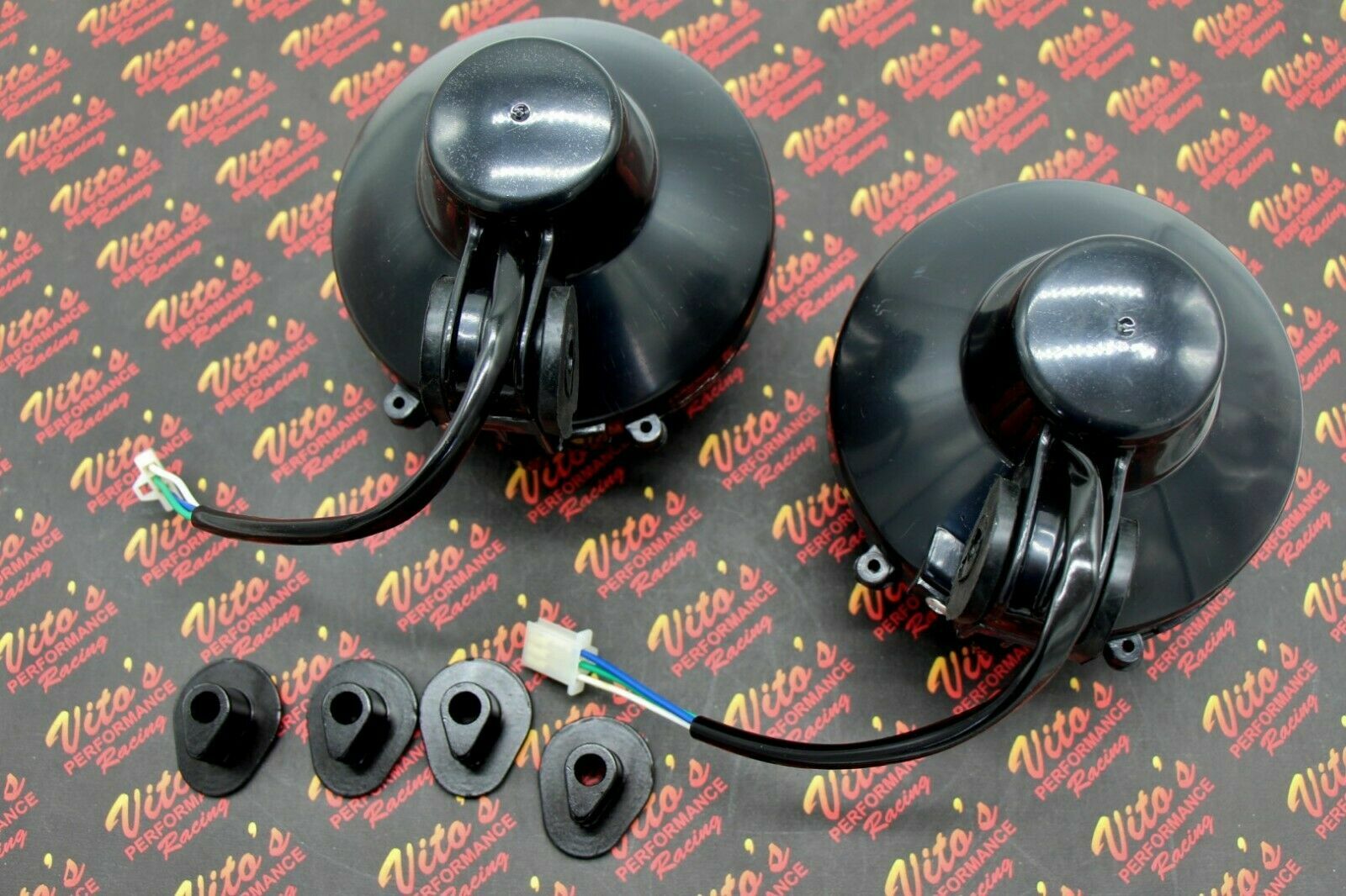 2 x NEW Headlights Yamaha Banshee lens bulbs lights grills 1996-2001 + COLLARS