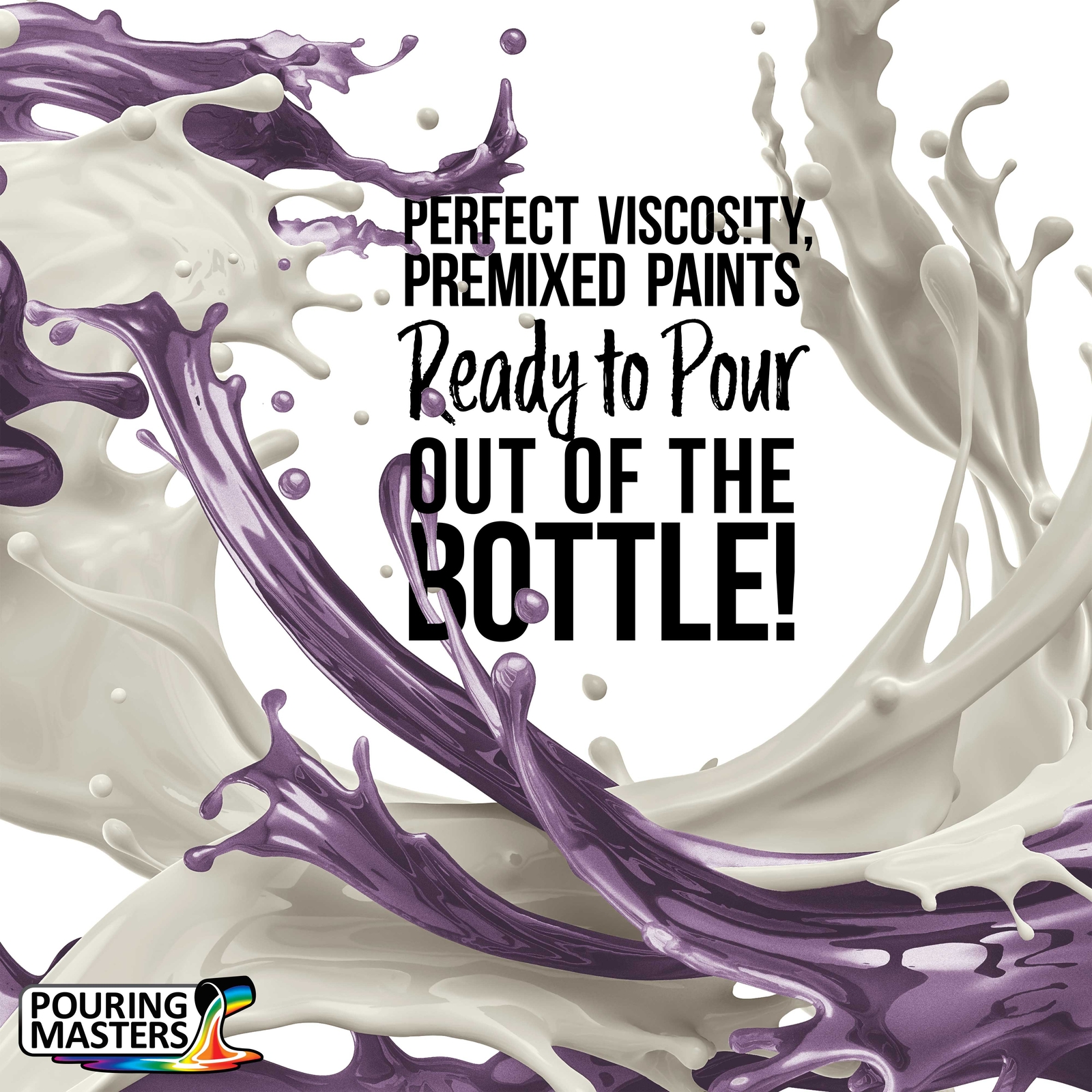 Pouring Masters Lavender Metallic Pearl 8oz Bottle Water-Based Acrylic Paint