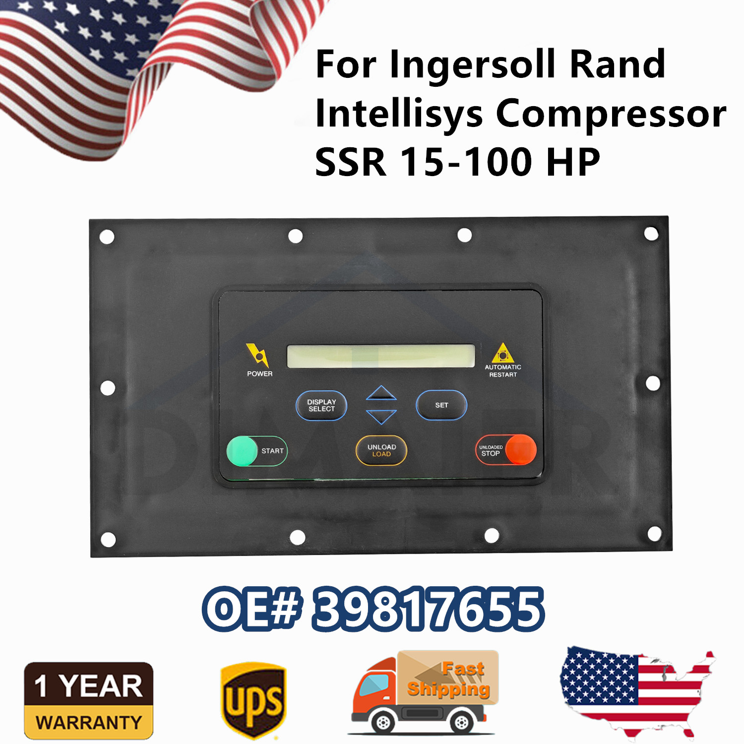New Controller 39817655 for Ingersoll Rand Intellisys Compressor SSR 15-100 HP