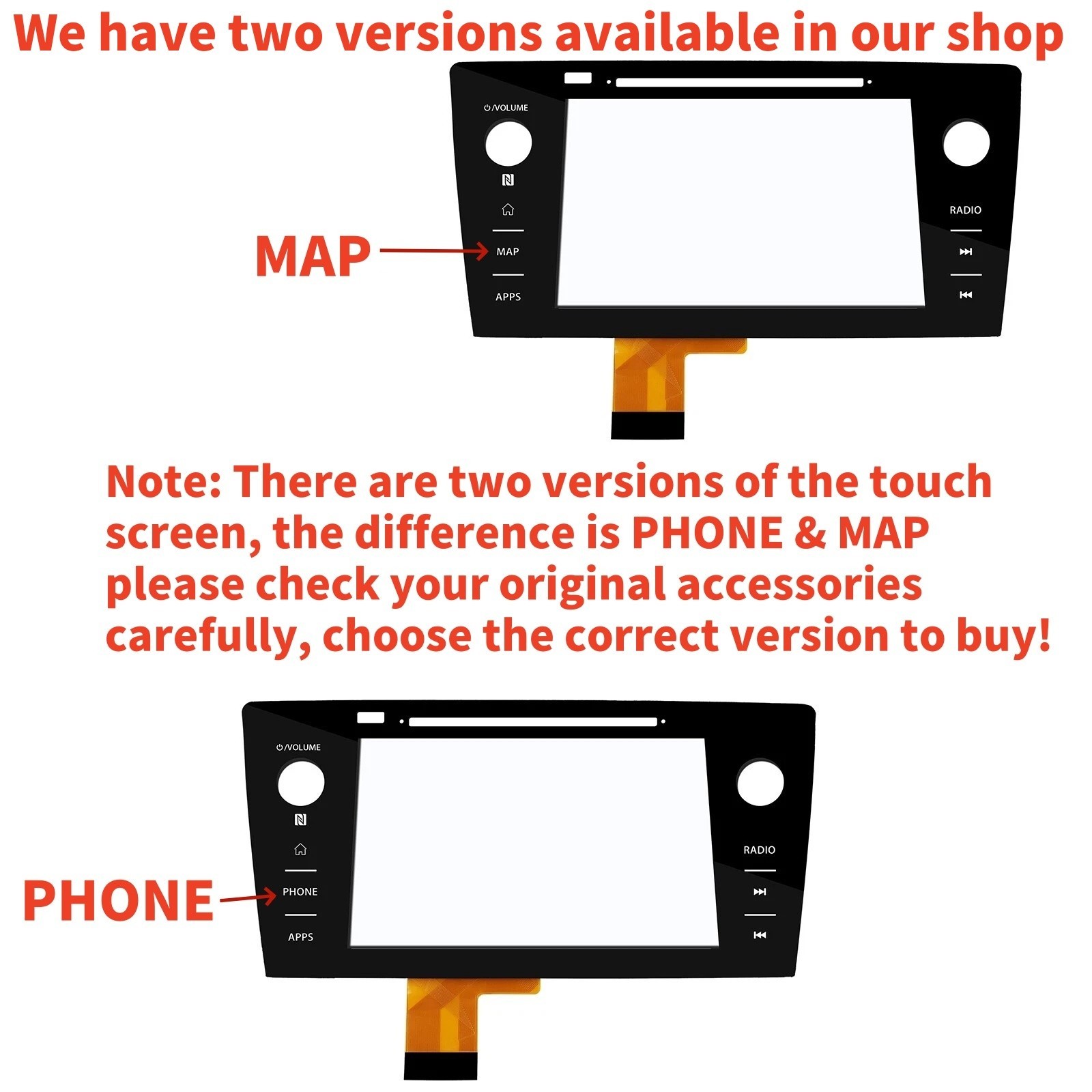 Subaru Legacy Outback Radio Replacement Touch Screen Digitizer 2018 2019-PHONE