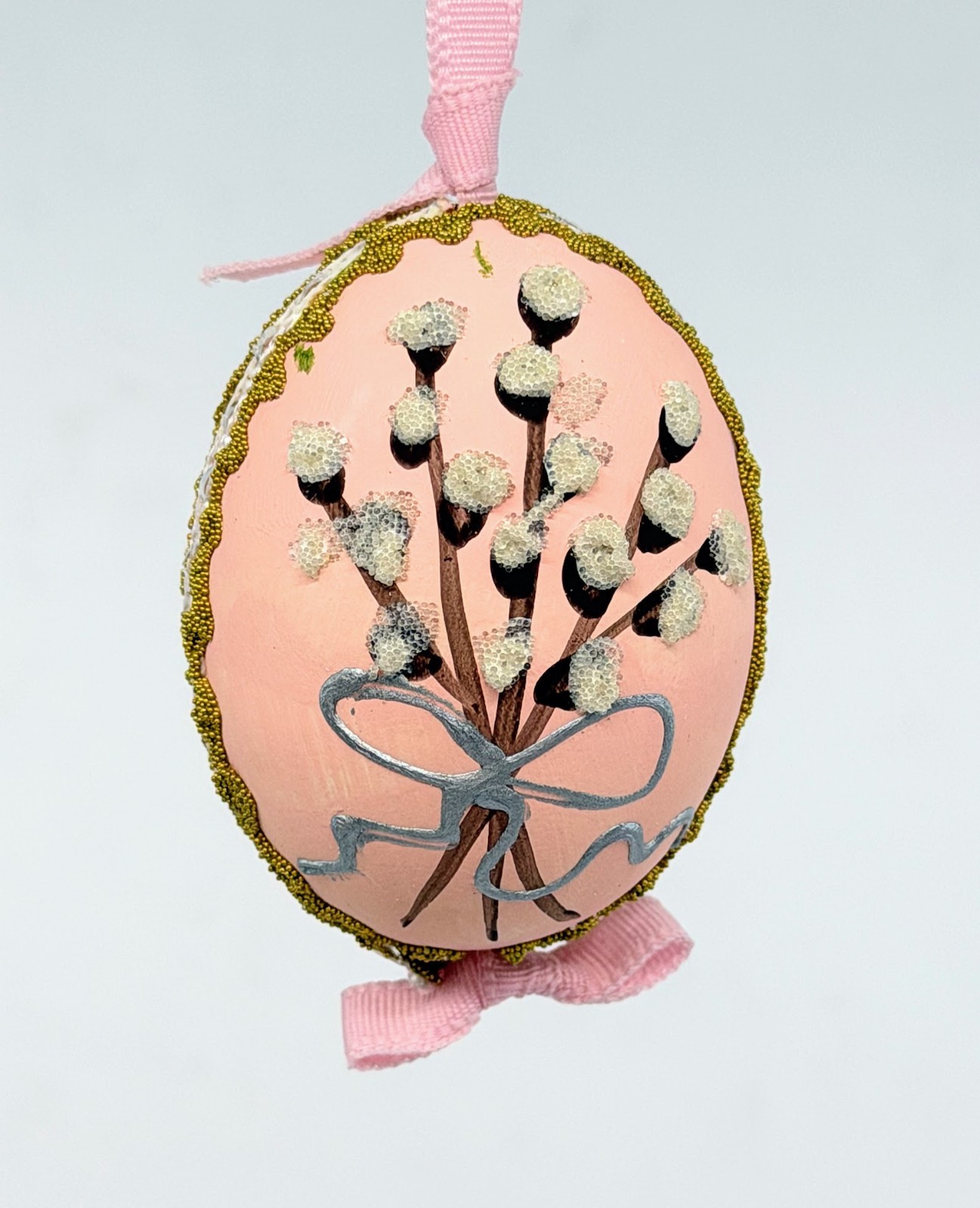 Easter Egg Ornament: Peter's Seasons GMBH; Little Lamb in Spring Garden