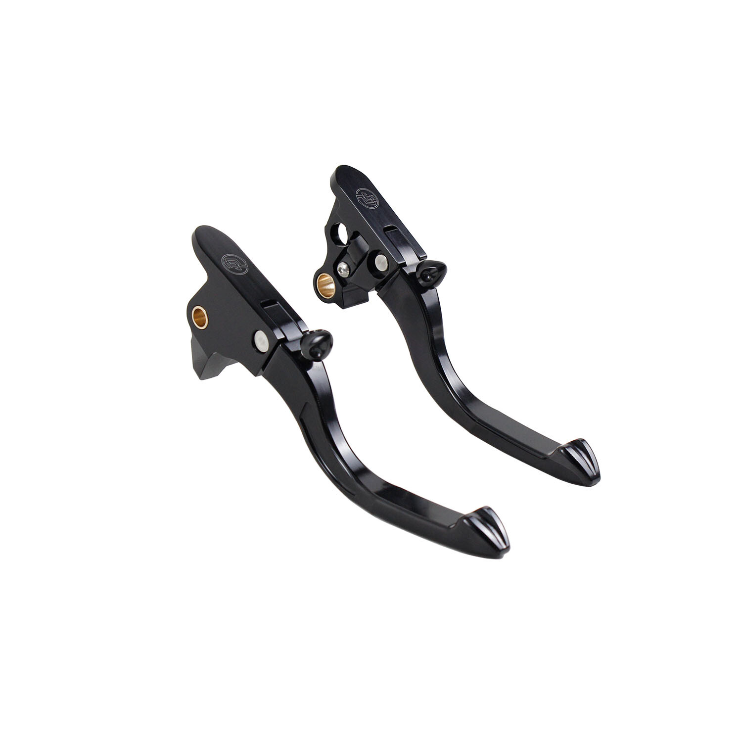 Black Adjustable Brake Clutch Levers for Harley Softail Fat Boy FXFB FXLR FLHC