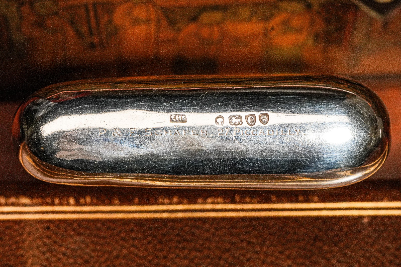 Stunning Antique Victorian Sterling Silver Cigarette Case Armorial Herladic