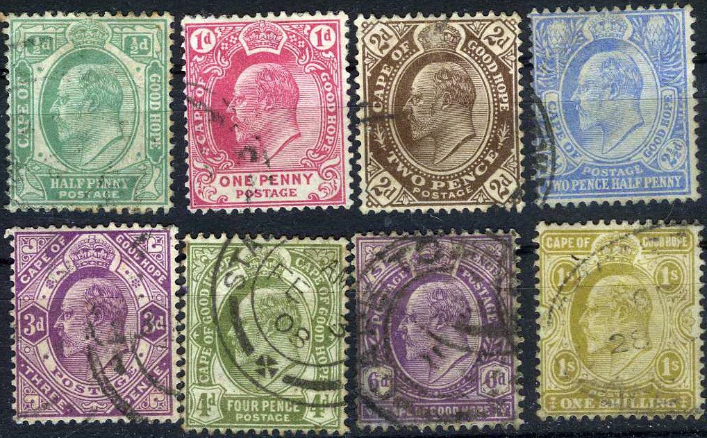 Cape of Good Hope 1902 King Edward Used (SC# 63-70)