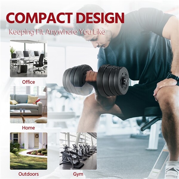 Adjustable Dumbbell Set 66LB for Home Gym Body Muscle Building Strength Training