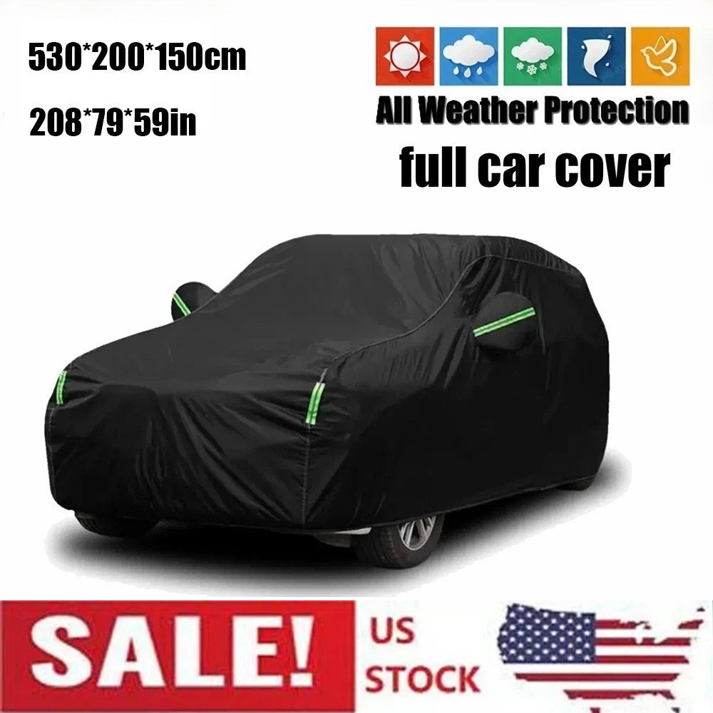 Heavy Duty Waterproof Full Car Cover All Weather Protection Outdoor Dustproof US