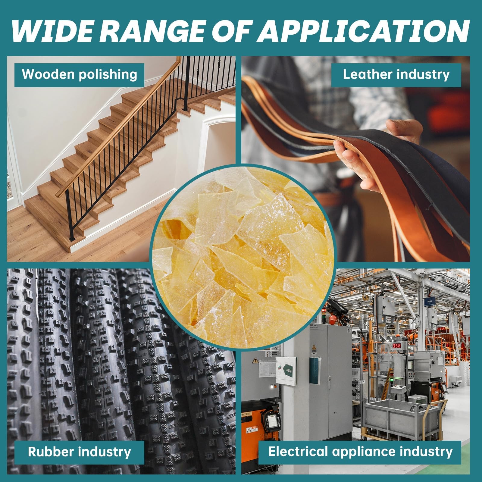 Shellac Flakes Blonde Shellac Finish for Home Wood Craft Decoration Household...