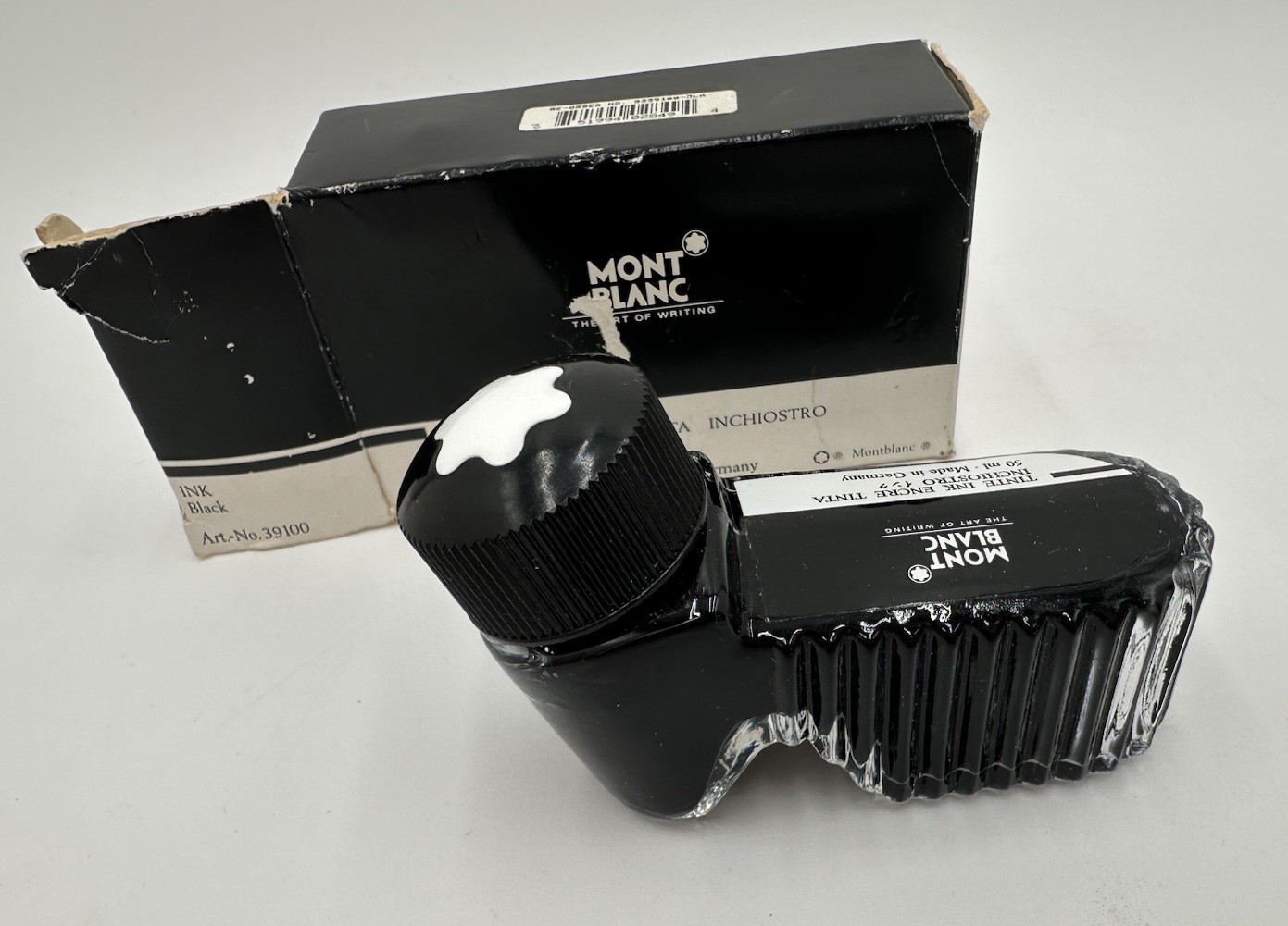 Vintage Mont Blanc Ink & Bottle 39100 BLACK 50ml Vintage NEW