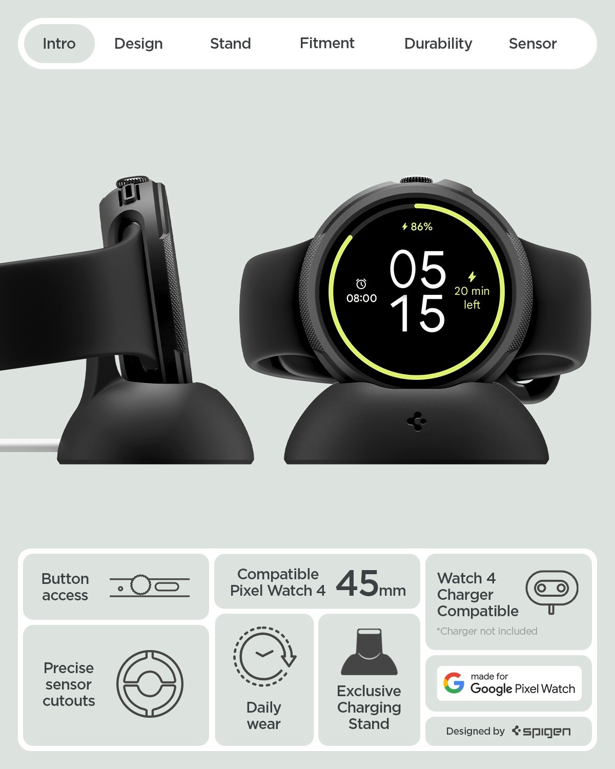 For Pixel Watch 4 (45mm) | Spigen Liquid Air