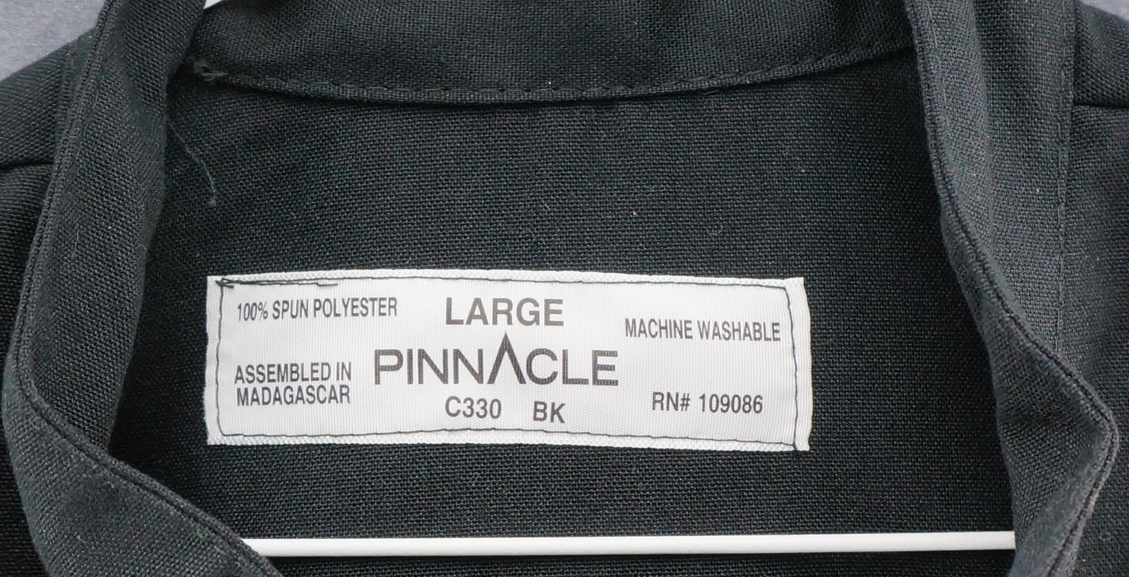 Pinnacle Chef Trends Coat 10 Knot Button Down Black Jacket Long Sleeve NEW