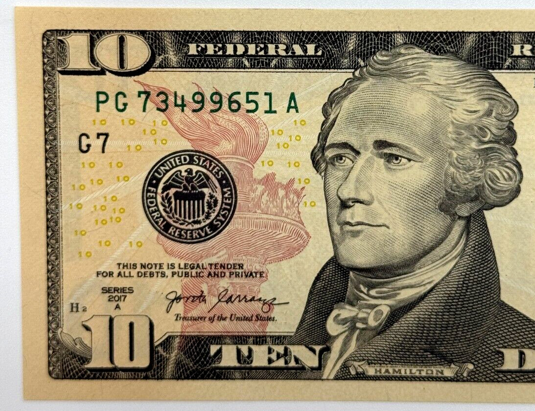 NEW Uncirculated TEN Dollar Bills SERIES 2017A $10 Sequential Notes Lot of 20