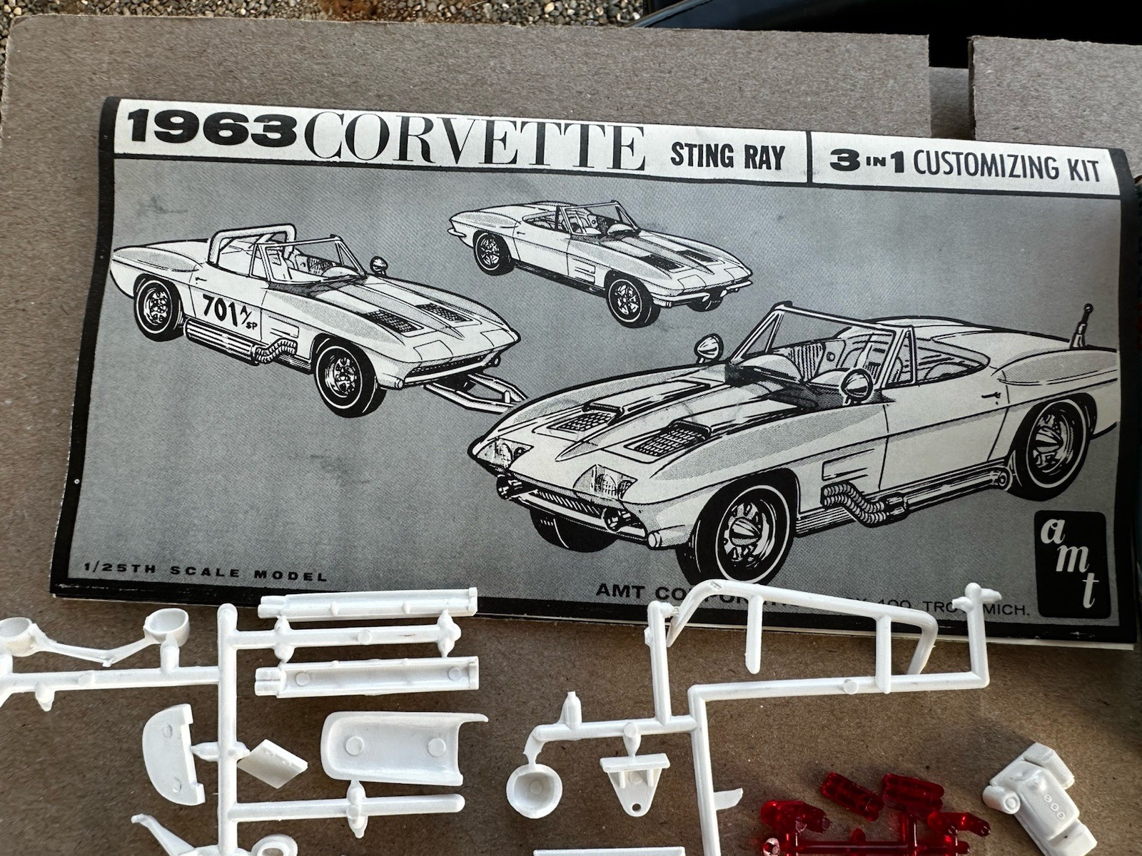 KIT#1-VINTAGE AMT '63 CUSTOMIZING KIT CORVETTE CONVERTIBLE 06-913-149