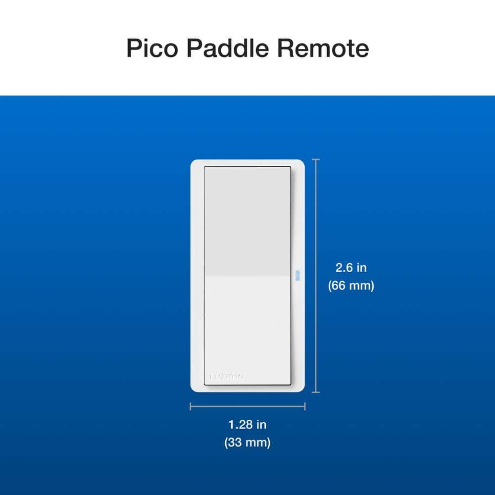 Pico Paddle Remote for On/Off Control of Caseta Smart Switches/Dimmers, White (P