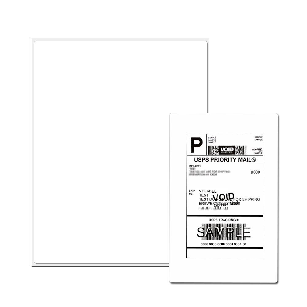 100 Full Sheet Shipping Labels 8.5x11 Self Adhesive Blank Paper for Laser/Inkjet