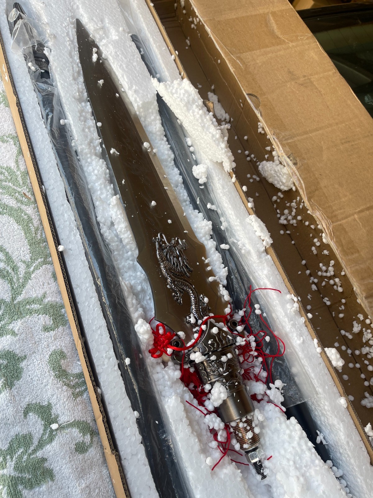 [OPEN BOX]Long Stainless Steel Sliver Dragon Spear Blade,赵云 zhaoyun ちょううん三國無双