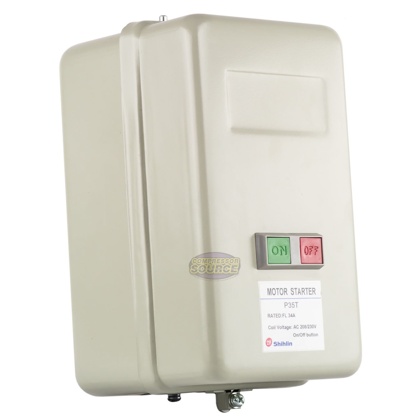 5 HP Single Phase Magnetic Starter Motor Control 220 - 240 Volt Power Buttons