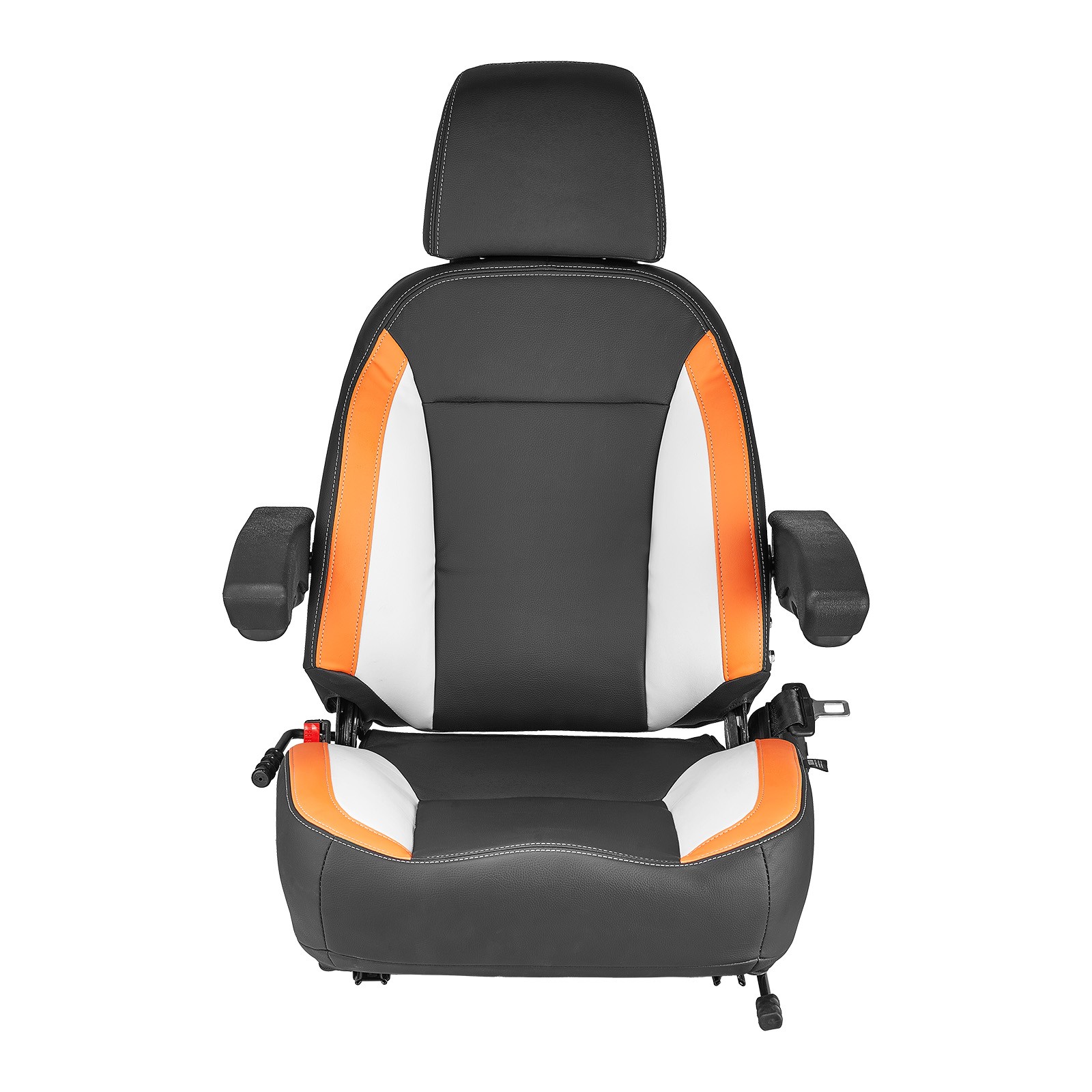 VEVOR Forklift Seat Mower Tractor Seat Adjustable Back Seatbelt & Headrest