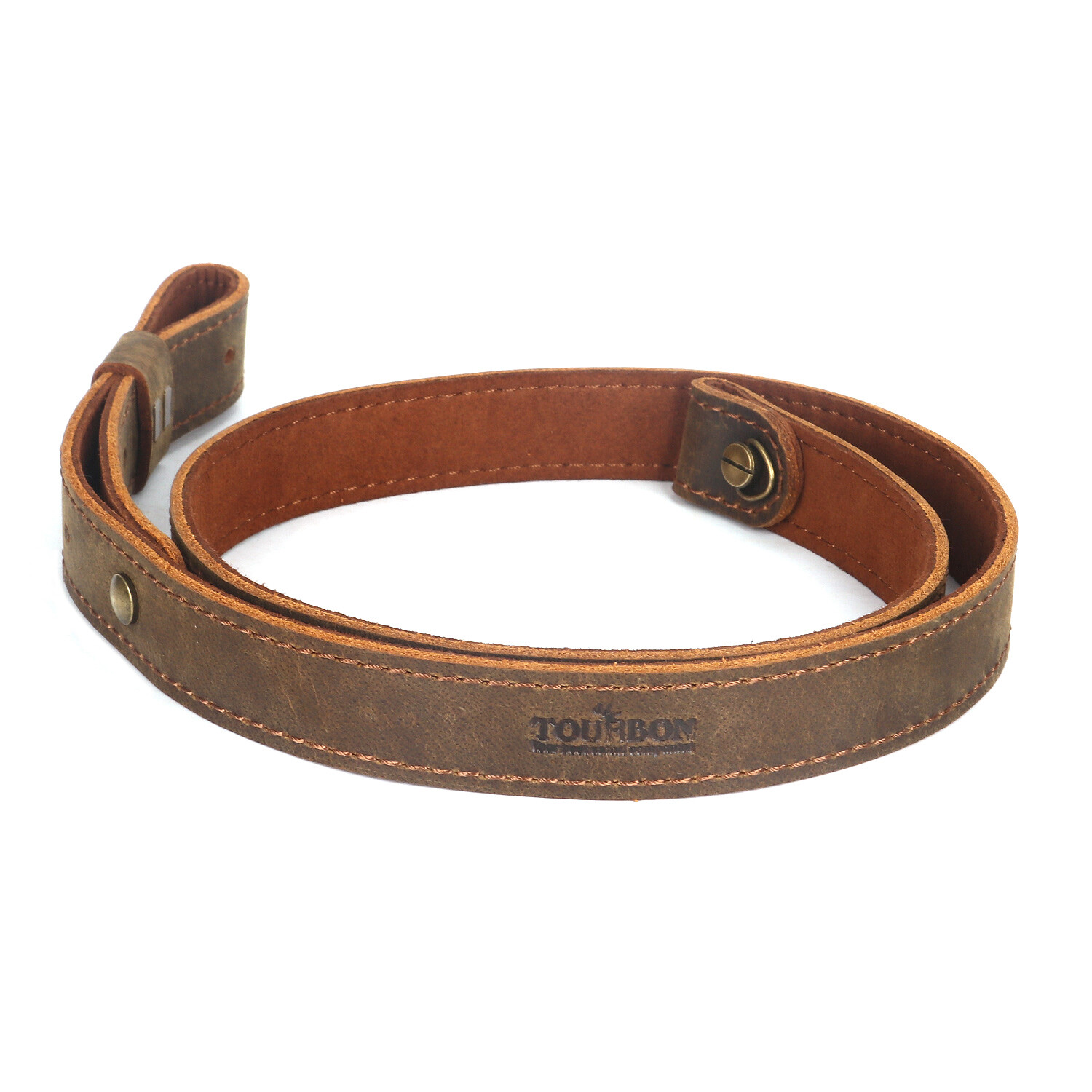 Tourbon Buffalo Leather Rifle Gun Sling_Crazy Horse Adjustable Handmade_1" Wide