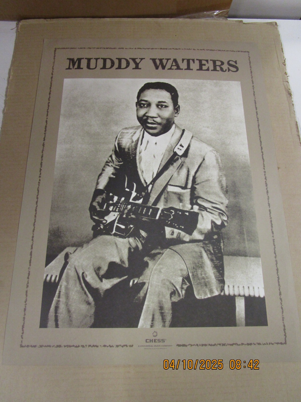 MUDDY WATERS Rollin' Stone Golden Ann. Promo Poster New! Unused! 2000 Chess