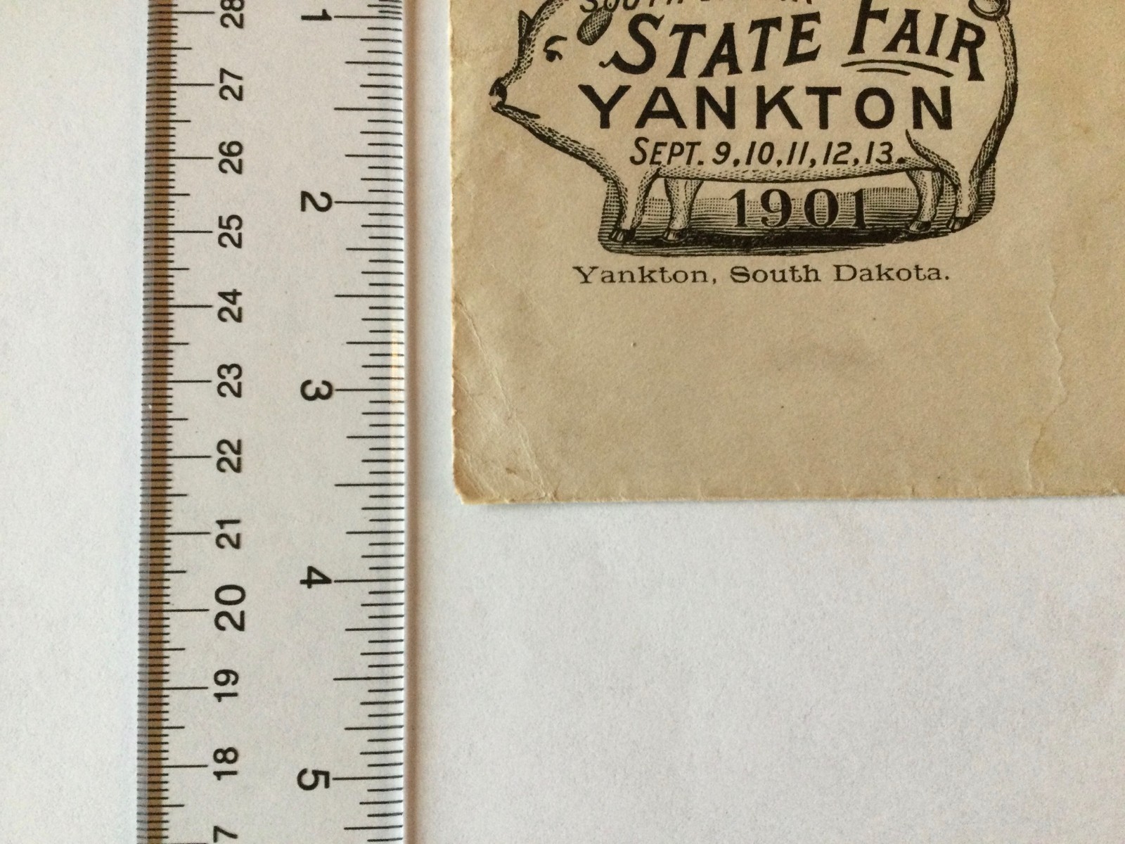 Rare South Dakota State Fair Yankton 1901 Advertsing Postal Cover