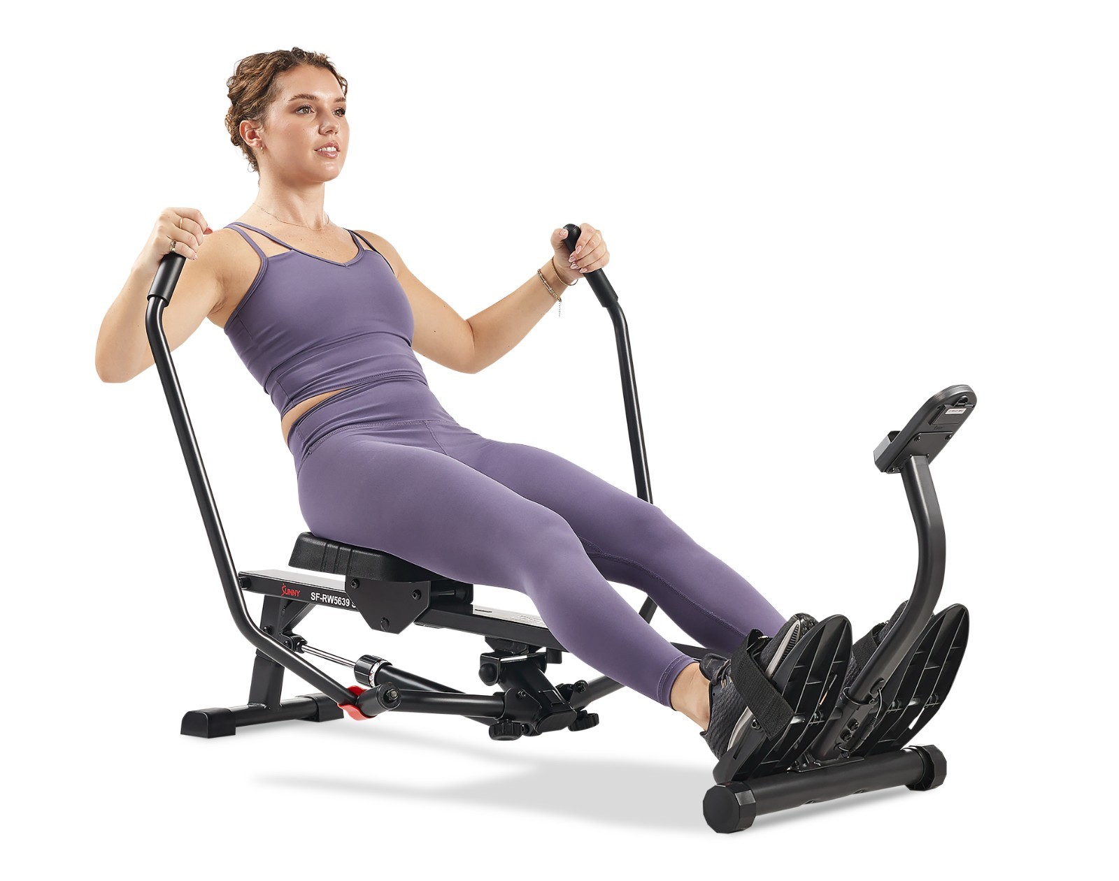 Compact Smart Full Motion Rowing Machine Adjustable Resistance Workout Bluetooth