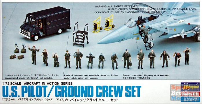 HAS35007 1:72 Hasegawa Modern US Pilot & Ground Crew Set